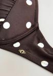 Топ бикини Next Bikini top, Chocolate Brown Cream Spot/Brown - фото 9