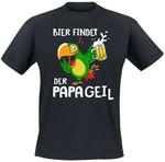 Футболка Funshirt Bier findet PapageiL, черный - фото