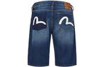 Джинсовые шорты мужские джинсовые синие Evisu, синий - фото 2