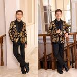 Детский костюм 2 pc sequin slim fit one-button для мальчиков 5-14 лет Cloudstyle - фото 4