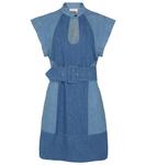 Мини-платье из денима с поясом Chloé, Denim - фото