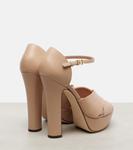 Кожаные сандалии на платформе Dolce&Gabbana, Cipria - фото 2