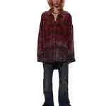 Рубашка в клетку R13, темно-красный - фото 4