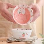 Ceramics Набор керамической посуды Underglaze Painted Strawberry Rabbit, 6 предметов для двоих - фото 7