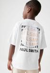 Футболка с принтом OVERSIZED SHORT SLEEVE ICONIC Paul Smith Junior, белый - фото 4