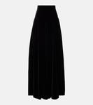 Юбка макси из хлопкового бархата Max Mara, Nero - фото