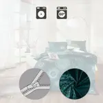 Постельное белье петроль 1x 200x200 см + 2x 40x80 см Erwin Müller - фото 5