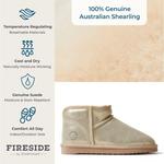 Ботинки Fireside by Dearfoams Women's Riverland Shearling Fur Lined Mini Ankle Boot with Platform Slipper, Gold - фото 2