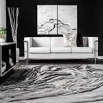 Ковер Drea Marble Abstract Area Rug nuLOOM, 152x244 см, серый - фото 8