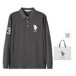 Футболка поло U.S. Polo Assn., темно-серый - фото