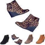 Модные сшитые короткие теплые ботинки для женщин Generic, Coffee - фото