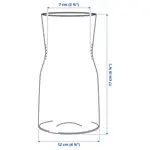 Стеклянная ваза, прозрачное стекло, 17 см, TIDVATTEN IKEA - фото 7