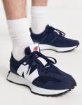 Бело-голубые кроссовки New Balance 327 - фото 3