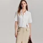 ELLE Блузка Women's White Square Collar Moderate - фото 2