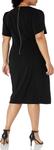Платье Women's Plus Size Tulip Sleeved Seamed Sheath Calvin Klein, черный - фото 2