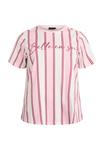 Футболка Zizzi Print T-shirt, Rosa Stripe/Light Red - фото 4