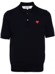Шерстяная рубашка поло с нашивкой Comme Des Garçons Play, синий - фото