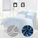 Постельное белье темно-синее 1x 200x220 см + 2x 80x80 см Erwin Müller - фото 6