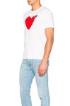 Футболка Comme des Garçons Reverse Heart, белый - фото 3