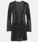 Мини-платье, украшенное пайетками Dodo Bar Or, Black Silver - фото