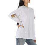 Футболка женская Burberry с вырезами на рукавах, белый - фото 5