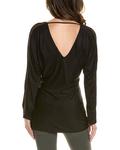 Топ Donna Karan Cowl Mesh Inset, черный - фото 2