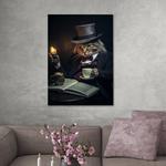 Картина на холсте Hustling Sharks Professor Cat ll, черный - фото 4