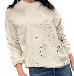 Женский свитшот с эффектом брызг в белом цвете Unsweetened - фото 2