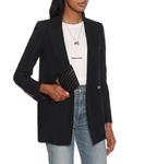 Большой кожаный клатч с монограммой Saint Laurent, черный - фото 2