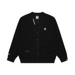 By *A Bathing APE Moonface Logo Buttoned Cardigan Aape, черный - фото