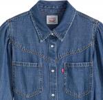 LEVI'S  Рубашка-платье в синем дениме - фото 6