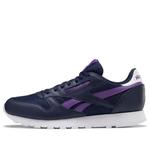 Кроссовки classic leather 'vector navy purple' Reebok, синий - фото