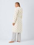 Халат Borg с вышитым сердцем John Lewis, Ivory/Red - фото 3