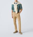 Хлопковые чиносы из твила Canali, Beige - фото 2