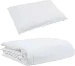 Летнее одеяло с подушкой, 2 шт., белое пуховое перо vidaXL - фото