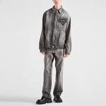 Мужская джинсовая куртка Prada, серый - фото 2