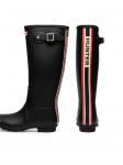 Сапоги резиновые Hunter с логотипом, черный - фото 3