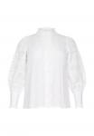 Блуза Kaffe Curve Button-down blouse, Optical White/White - фото 5