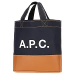 Сумка-шоппер с панелями и логотипом A.P.C, basic set (bag+dust bag) - фото