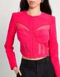 Блейзер Elisabetta Franchi, фуксия - фото 4