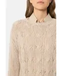 Свитер крупной вязки Luisa Cerano, бежевый - фото 4