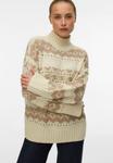 Джемпер Vero Moda VMAMPLE HIGH NECK BOO, Birch/Black - фото