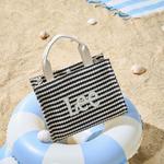 Lee Плетеная соломенная сумка через плечо, Black White - фото 9