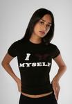 Футболка с принтом LOVE YOURSELF TEE FELICIOUS, черный - фото 5