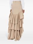 Moschino юбка макси с оборками, нейтральный - фото 3