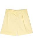 Шорты-бермуды со складками Lardini, желтый - фото