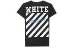 Футболка ss21 cotton stripe printing pattern round neck short sleeve black Off-White, черный - фото 2