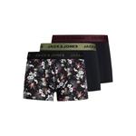 Боксеры Jack & Jones Set Of 3s Flower Microfiber, черный - фото