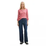 Лонгслив Tom Tailor Henley, розовый - фото 5