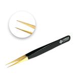 Черный пинцет для ресниц - 1 Looksus Lashes - фото